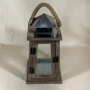 Rustic Wooden and Metal Lantern